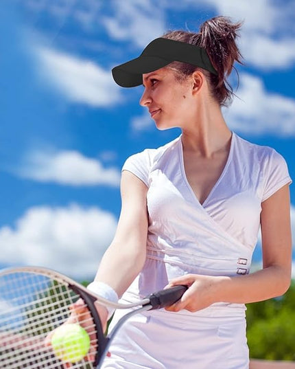 10 Pack Men Women Sun Visor Adjustable UV Protection Blank Sun Visor Hats Caps for Beach Pool Golf Tennis Sports