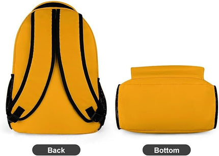 Fashion Orange Backpack Lightweight Large Capacity Laptop Daybag for Travel Work