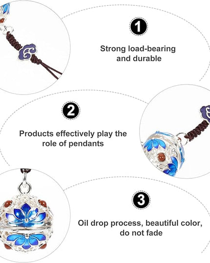 ibasenice Phone Bell Pendant Charm: Phone Hanging Charm Sachet Ball Short lanyard for Women