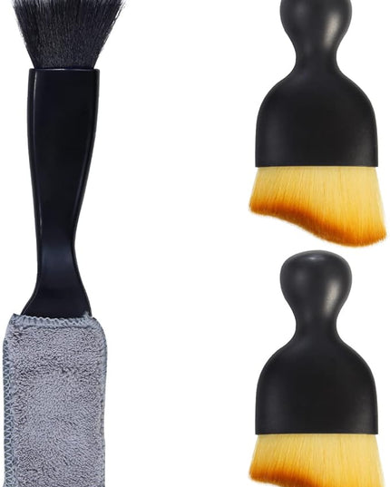 3 PCS Car Interior Detail Dust Brush,Soft Car Interior Detailing Kit Tools,Dash Duster Brush for Auto,Truck,SUV,RV Interior Cleaning