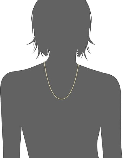 Amazon Essentials Sterling Silver Diamond Cut 14 Inches Rope Chain Necklace