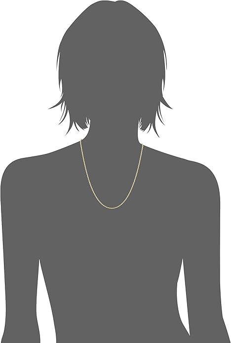 Amazon Essentials Sterling Silver Diamond Cut 14 Inches Rope Chain Necklace