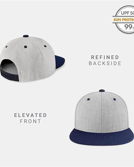 CHOK.LIDS Flat Bill Visor Classic Snapback Hat Blank Adjustable Brim High Top End Trendy Color Style Plain Tone Baseball Cap