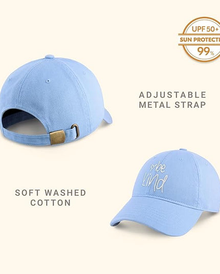 CHOK.LIDS Be Kind Trendy Womens Baseball Cap Unisex Fashion Cotton Polo Style Fun Inspirational Saying Seasonal Headwear
