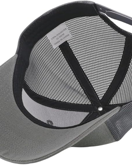 Mesh Snapback Hat (M/L/XL/XXL) - Blank Structured Men's Trucker Hats-Baseball Caps - Adjustable Ball Cap