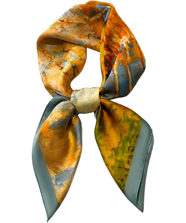 Head Bandanas Scarf for Women Silk Satin Hair Scarf Lightweight Vintage Fashion Square Neck Scarves Gift
