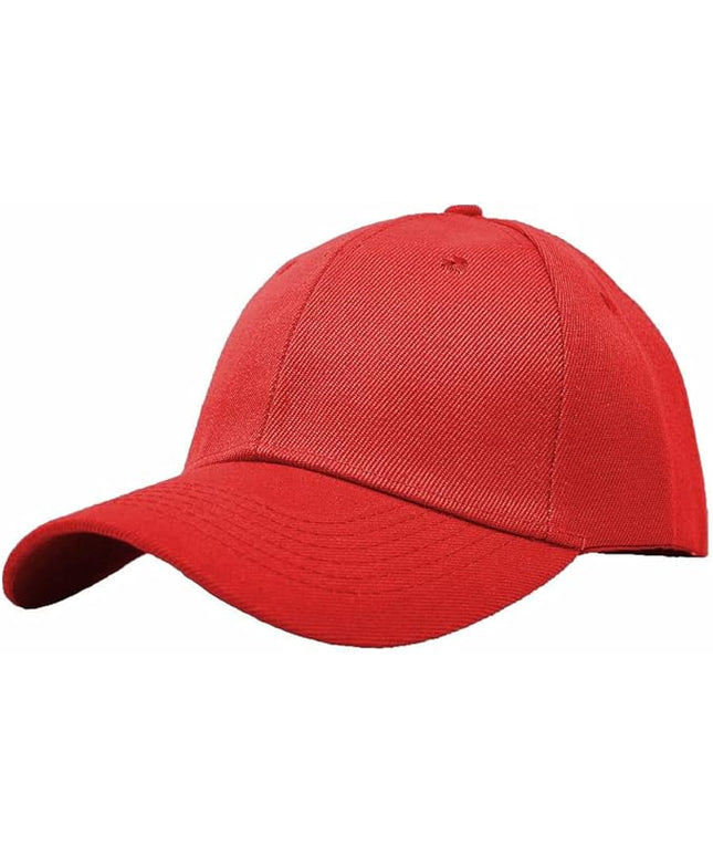 Glory Max Plain Baseball Cap Hook & Loop Strap Adjustable Solid Blank Curved Visor Hat