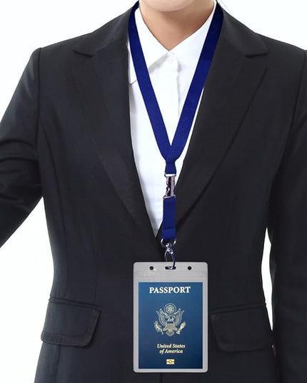 25PCS 4x6Inch Extra Large ID Badge Holders PVC Passport Holder Fill for Passports,Cash, Credit Card, Plane Ticket, Receipts.by CypesCrafts