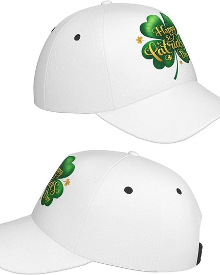 St. Patrick's Day Lucky Shamrock Hat Adjustable Irish Green Clover Baseball Cap Trucker Hat for Men Women