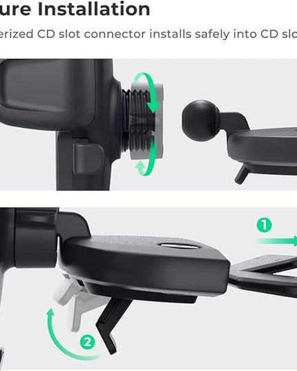 iOttie Easy One Touch Signature CD Slot Mount - Universal Car Phone Holder for iPhone, Google, Samsung, Moto, LG, and all other Smartphones