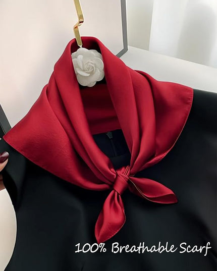 100% Mulberry Silk Scarf for Women Hair Lightweight Square Neckerchief Wrap For Head Scarves 21"