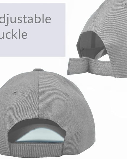 Glory Max Plain Baseball Cap Hook & Loop Strap Adjustable Solid Blank Curved Visor Hat
