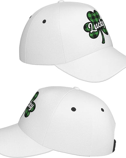St. Patrick's Day Lucky Shamrock Hat Adjustable Irish Green Clover Baseball Cap Trucker Hat for Men Women
