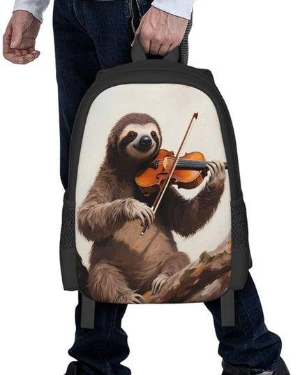 Sloth Sitting Tree Laptop Backpack Fits 15 Inch Laptop Travel Backpack Casual Daypack