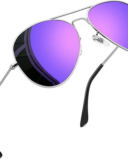 Joopin Polarized Metal Aviation Sunglasses Men, Classic Military Sun Glasses Women, Rectangle Shades UV400 Protection Costume