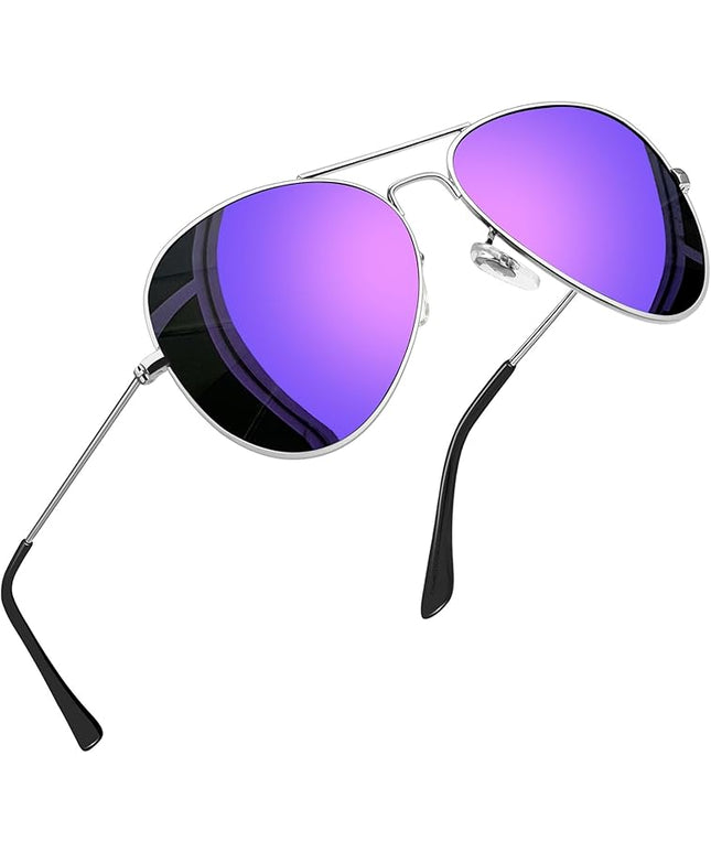 Joopin Polarized Metal Aviation Sunglasses Men, Classic Military Sun Glasses Women, Rectangle Shades UV400 Protection Costume