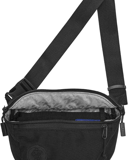 Baboon to the Moon Fanny Pack Full Size 3L Water Repellent Waist Bags Crossbody Belt Bag Lightweight Travel Everyday Bag for Men Women, Black