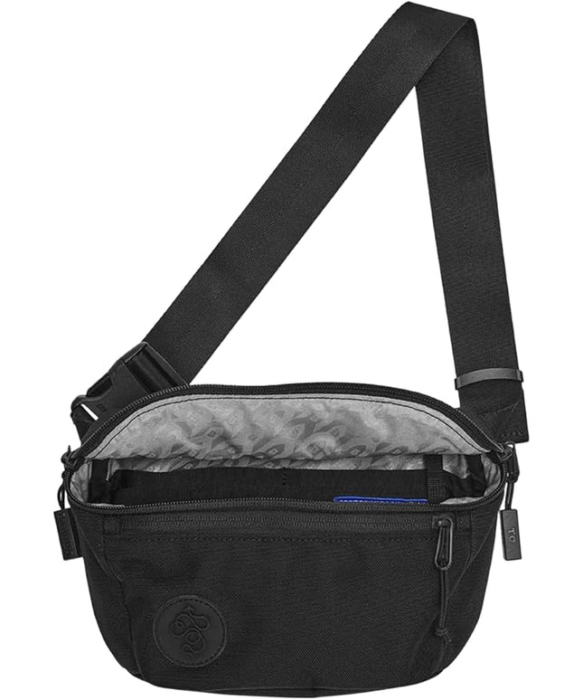Baboon to the Moon Fanny Pack Full Size 3L Water Repellent Waist Bags Crossbody Belt Bag Lightweight Travel Everyday Bag for Men Women, Black