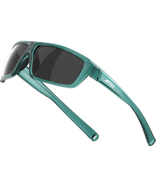 ATTCL Polarized Sunglasses Men for Fishing: UV Protection Lightweight TR90 Sports Wrap Sun Glasses Driving Golf Running