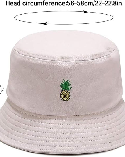 XYIYI Fashion Embroidery Bucket Hat Cotton Beach Fisherman Hats for Women Girls
