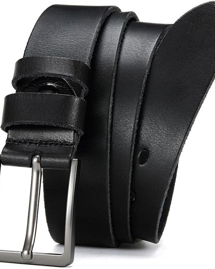 DOOPAI Men's Genuine Leather Casual Belt -Full Grain Leather Belt for Men- 1.5" Handmade Jeans Belt with Gift Box