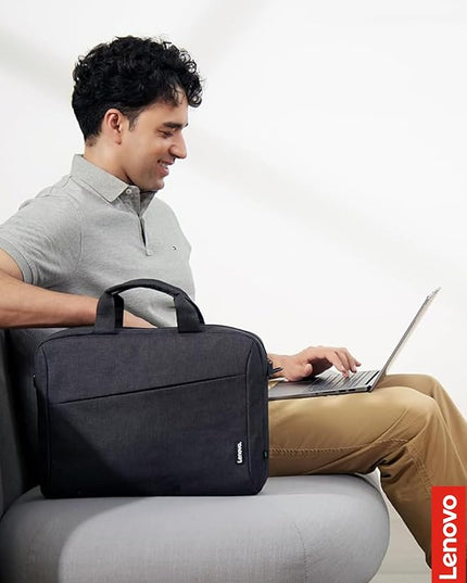 Lenovo Laptop Carrying Case T210, 15.6-Inch Laptop and Tablet, Sleek Design, Durable and Water-Repellent Fabric, Business or School, GX41L83769 Casual Toploader - Eco Black