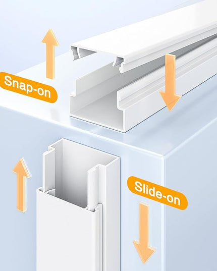 Delamu 157in Cord Hider Wall, TV Cable Hider Cord Covers for Wires on Wall, Large Cable Management Raceway, Paintable Wire Hiders Wire Covers for Cords for TV on Walls, 10 X L15.7 W1.18 H0.6in, White