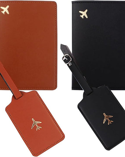 Passport Wallets Travel Holder Set,Honeymoon Gift, Slim Passport Case Covers and Organizer Slots Couple Travel Luggage Tags,just Married Couple Honeymoon Gift