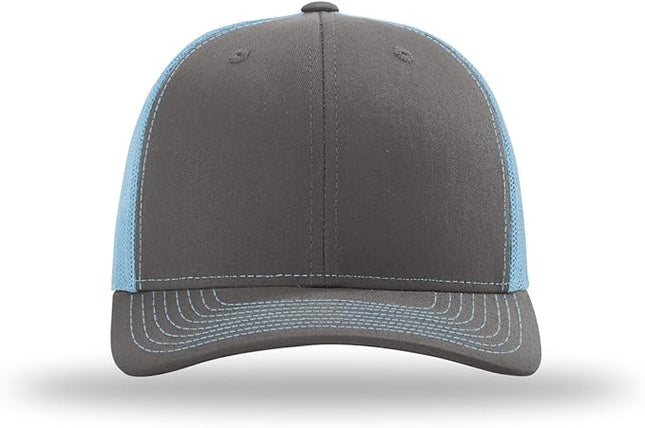 Richardson 112 Trucker Hat - Premium Adjustable Snapback Hat - Structured Six Panel Richardson Blank Caps