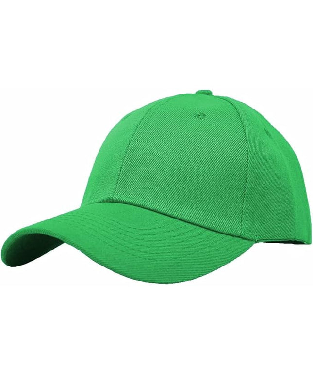 Glory Max Plain Baseball Cap Hook & Loop Strap Adjustable Solid Blank Curved Visor Hat
