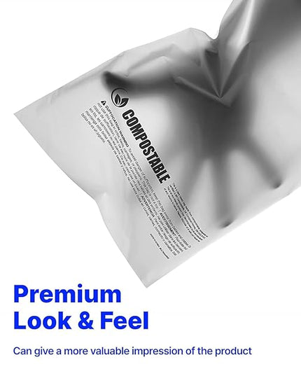 Eco Friendly Clear Poly Bags with Suffocation Warning - 6" x 9" (100 Count) - Strong Self Seal - Biodegradable Premium Frosted Bag for Packaging (6 x 9)