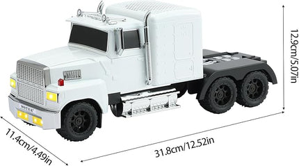 American Truck Bluetooth Speaker with HD Sound, TWS Pairing, LED Party Light, Operation Panel, Built-in Mic, Portable Car Model Speaker for Parties, Beach, Outdoor Activities (White)