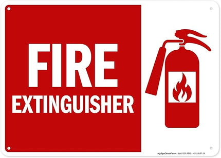 Fire Extinguisher Graphic Sign, 10x14 Inches, 55 mil thick HDPS (high density polystyrene), Made in USA by My Sign Center