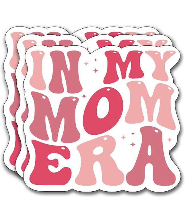 (3Pcs) in My Mom Era Sticker, Sticker Gifts Mom Decorate Books, Laptops, Water Bottles Kindles Stickers, Phones Tumbler Waterproof Vinyl 3" Inch
