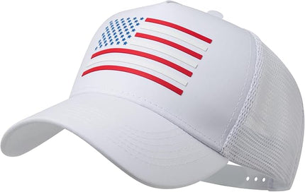 IIN American Flag Mesh Baseball Cap, Patriotic Trucker Hat for Men Women, Quick-Dry Breathable Design, Adjustable Snapback