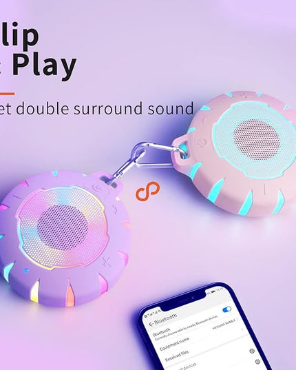HEYSONG Waterproof Shower Bluetooth Speaker, Durable & Portable with Clear Sound, Ideal for Shower, Pool, Beach & Kayaking – Great Gift for Girls, Women & Men