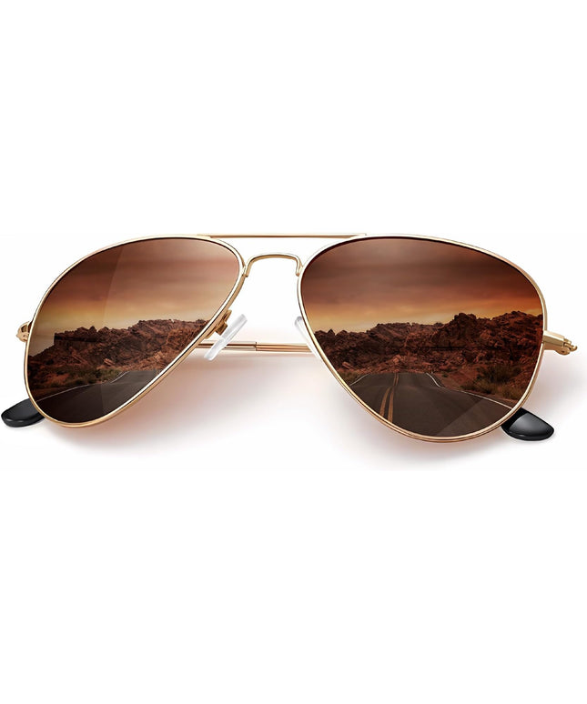 KALIYADI Classic Aviator Sunglasses for Men Women Driving Sun glasses Polarized Lens UV Blocking