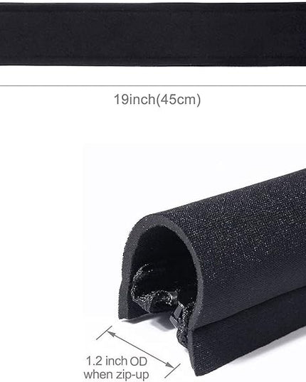JOTO 4 Pack Cable Management Sleeve, 19-20 Inches Cord Organizer System with Zipper for TV Computer Office Home Entertainment, Flexible Cable Sleeve Wrap Cover Wire Hider System -Black