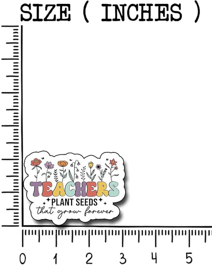 (3Pcs) Teacher Plant Seeds That Grow Forever Sticker, Teacher Decal Decorate Books Laptop Phone Water Bottles Kindles Stickers Tumbler Sticker Waterproof Vinyl Decorate Sticker 3" Inch