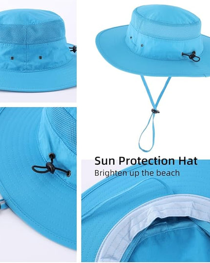 Home Prefer UPF 50+ Men's Sun Hat Wide Brim Bucket Hat UV Protection Hat for Mens Womens Beach Safari Gardening Golf Fishing