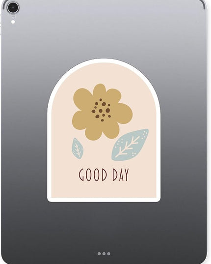 (3PCS) Good Day Flowers Leaves Sticker for Phone Tablet Laptop Car Truck Window | 2" Sticker