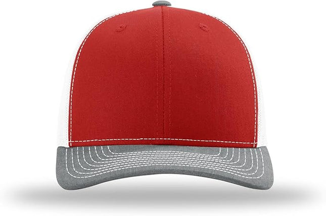 Richardson 112 Trucker Hat - Premium Adjustable Snapback Hat - Structured Six Panel Richardson Blank Caps