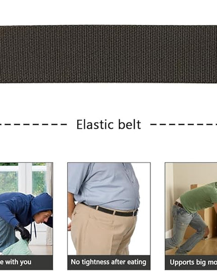 DOOPAI Stretch Canvas Belt for Men, Adjustable Elastic Holeless Web Belt for Casual, Golf, and Work, with Bottle Opener