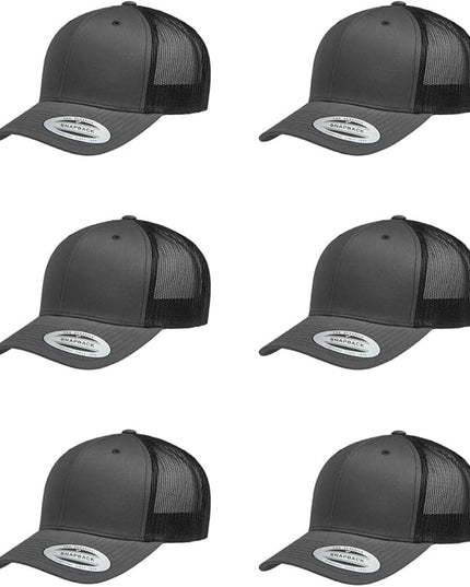 Yupoong Classic Premium Mesh 6 Panel Retro Trucker Cap | Mid Profile Snapback | OSFA | Bulk Pack Available