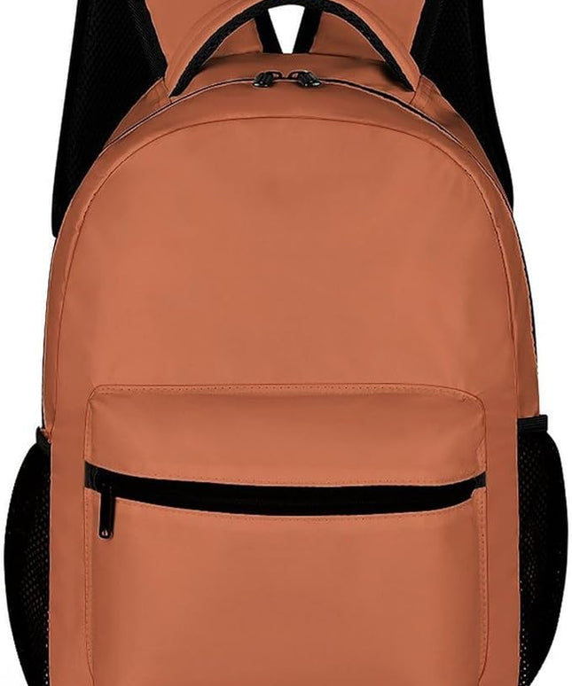Fashion Terracotta Backpack Lightweight Large Capacity Laptop Daybag for Travel Work
