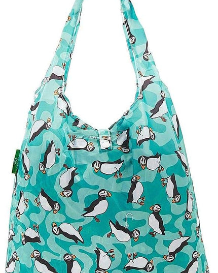 ECO CHIC Foldable Reusable Grocery Bags - Lightweight, Recycled & Reusable Shopping Bag - Waterproof Packable Tote
