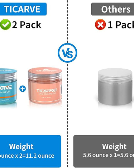 TICARVE 2Pack Car Cleaning Gel Car Putty Car Cleaning Putty Auto Tools for Car Interior Cleaner Cleaning Kits Automotive Car Cleaner Blue Orange (320g/11.2oz)