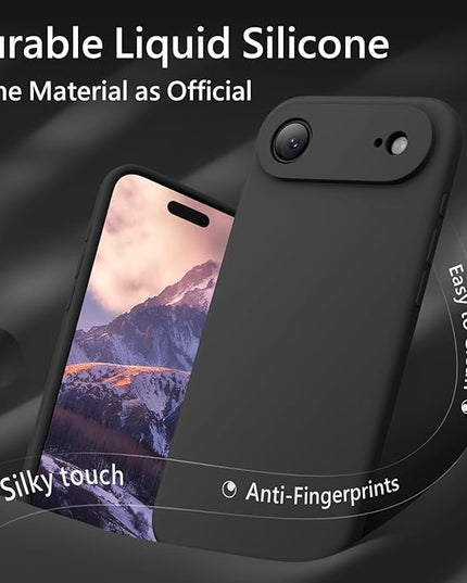 FireNova Magnetic for iPhone Air Case, Compatible with MagSafe, [Integrated Silicone Camera Control Button] [Camera Protection] Microfiber Lining Phone Case for iPhone 17 Air, 6.5", Black