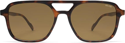 SOJOS Retro Aviator Sunglasses for Women Men,Trendy Rectangle Womens Mens Shades Sun Glasses SJ2202