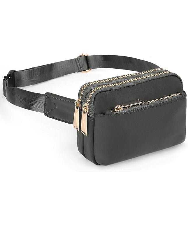 UTO Fanny Pack for Women Crossbody Trendy Fashion Belt Purse Chest Waist Hip Bumbag for Outdoor Shopping Travel Hiking